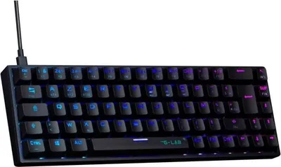 Image de Clavier Gamer Mécanique The G-Lab KEYZ TITAN, Switch Rouge, Filaire, RGB, 65% Compact, Anti-Ghosting NKRO