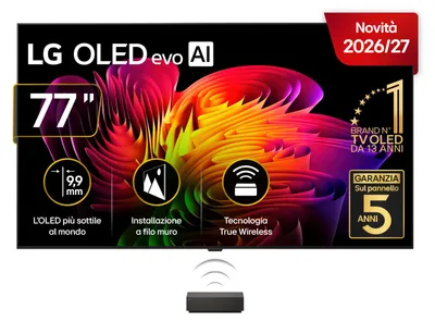 Produktbild von LG OLED evo AI OLED77W69LA, 195,6 cm (77"), 3840 x 2160 Pixel, OLED evo, Smart-TV, WLAN, Braun