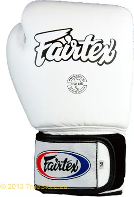 Image de Gants de boxe en cuir Fairtex BGV1, blanc, 12 onces