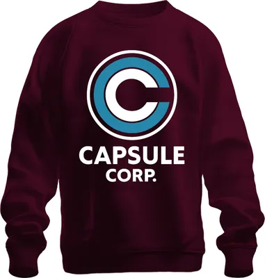 Produktbild von CAPSULE CORP. Logo Anime Fan Geschenk Retro Manga Otaku Uni Sweatshirt Pullover, Burgundy, XL