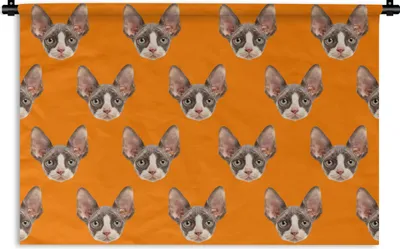 Produktbild von MuchoWow® Wandteppich Wandbehang Tier - Orange - Muster 120x80 cm Tapisserie Dekoration Wandtuch - Wanddekorationen - Wandtücher