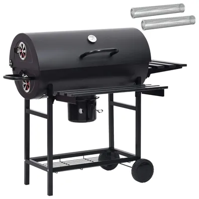 Imagen del producto de vidaXL Parrilla para jardín con ruedas y estantes, lote de 3 unidades, 115 x 85 x 95 cm, metal
