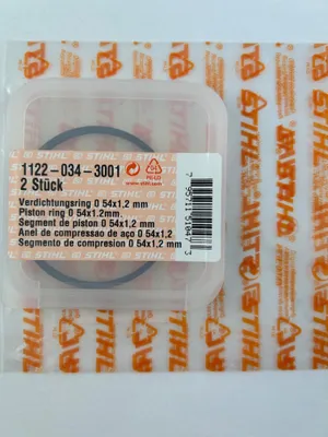 Image de 2 segments de piston d'origine STIHL 11220343001 54 x 1,2 mm 54 x 1,2 mm 066 MS660