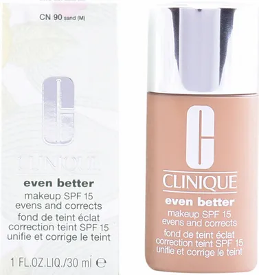 Produktbild von Clinique Even Better Makeup Broad Spectrum SPF 15, Flasche, Dunkle Haut, Sand, Natürlich/Natur, Frauen, Öl