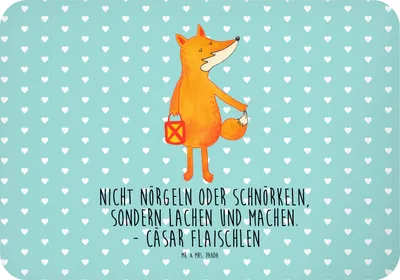 Produktbild von Mr. & Mrs. Panda magnet Fuchs Laterne - Türkis Pastell - Geschenk, Sankt Martin, Füchse, haftmagnet, whiteboardmagnet, Kühlschrankmagnet, Positiv, Optimistisch