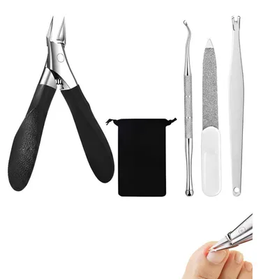 Produktbild von Profi Nagelschere Set Edelstahl 4-teilig für Maniküre & Pediküre