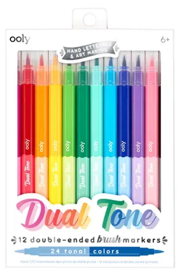 Image de Ooly Brush Marker - Dual Tone crayons pinceaux double face 24 couleurs