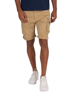 Produktbild von Alpha Industries Herren Crew Short Cargos, Beige 34W
