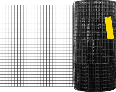 Obrázek produktu pro SucceBuy drátěné pletivo, 36 x 50 stop s oky 1 x 1 palec, 16 mm pozinkovaný ocelový plot potažený vinylem, včetně štípacích kleští a textilních rukavic pro zahradní ploty a ohrady pro zvířata