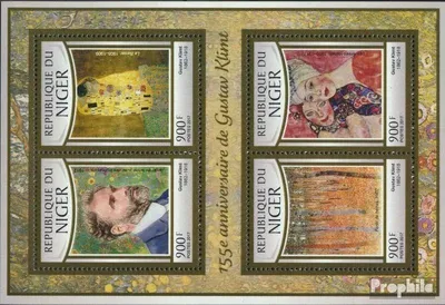 Produktbild von Briefmarken Niger 2017 Mi 4797-4800 Kleinbogen (kompl. Ausg.) postfrisch Gustav Klimt