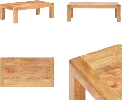 Produktbild von vidaXL Couchtisch 110x60x35 cm Massivholz mit Honigfarbenem Finish - Couchtisch - Couchtische - Beistelltisch - Beistelltische