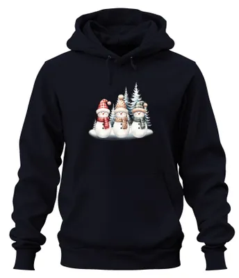 Produktbild von Schneemänner - Weihnachten Weihnachtsgeschenk Christmas Hoodie Kapuzenpullover, Navy, M