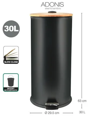 Productafbeelding van Adonis zwarte plantenbak, 30 liter