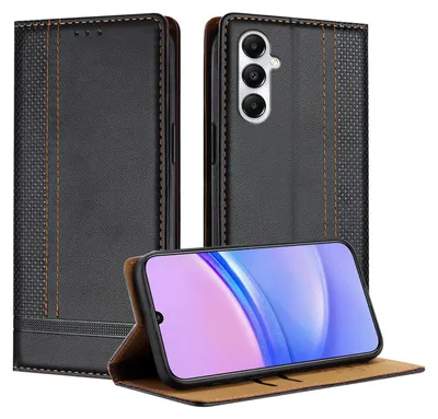Obrázek produktu pro Pouzdro pro Samsung Galaxy A05S kožené flipové pouzdro s funkcí stojánku černé