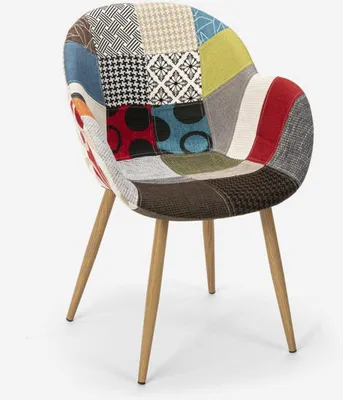 Image de Patchwork Chaise Fauteuil Salon Cuisine Studio Finch - Patchwork 3