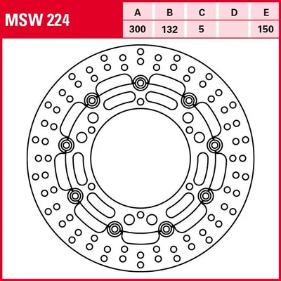 Produktbild von TRW Bremsscheibe Allround schwimmend MSW224 XV950 VN07