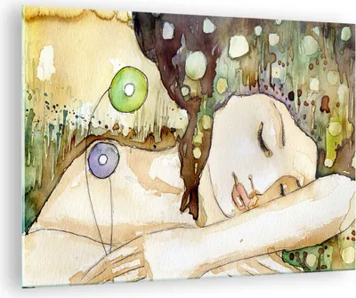 Produktbild von Bilder auf glas - Frau modern - 70x50cm - Glasbilder - Wandbilder - Bilder - Kunstdruck - zum Aufhängen bereit - Wanddekoration aus Glas - Glas Bilder - Wandbild auf Glas - Einteilig - GAA70x50-3553