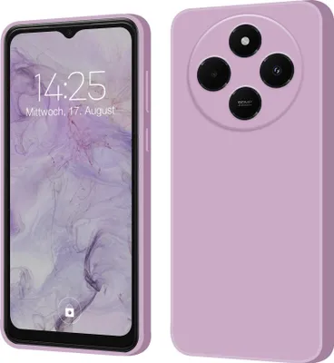 Produktbild von Hülle für Xiaomi Redmi 14C Case Cover Bumper Silikon Softgrip Schutzhülle Farbe: Lila