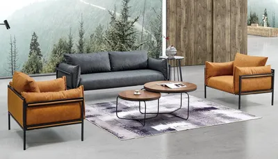 Produktbild von Sofagarnitur Sofa Couch Polster Stoff Garnitur 3+1+1 Komplett Set Garniturern