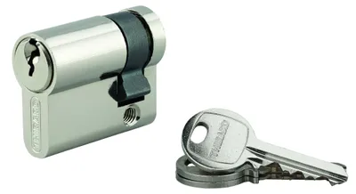 Image de Demi-cylindre SA 35x10mm, nickelé, 3 clés - THIRARD