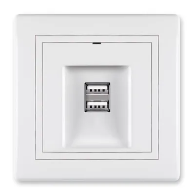 Produktbild von 2-fach USB-Ladesteckdose 2,1A/5V  Weiß