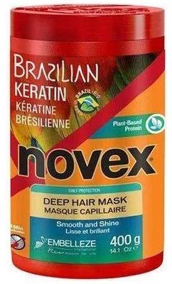 Image de Novex Brazilian Keratin Deep Hair Mask Masque pour cheveux secs et abîmés 400 g
