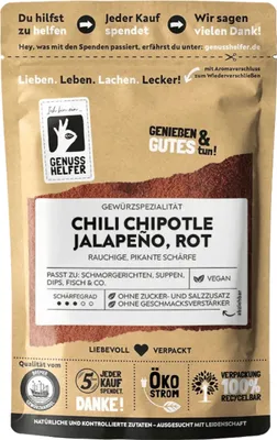 Produktbild von Chipotle Chili Jalapeno Gewürz, gemahlen, Chilipulver mit pikantem & rauchigem Geschmack, 3 x 50g