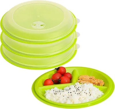 Zdjęcie produktu dla Zestaw 3 misek do kuchenki mikrofalowej z pokrywką i otworem wentylacyjnym