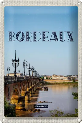 Produktbild von Blechschild Reise 20x30cm Bordeaux France Reiseziel