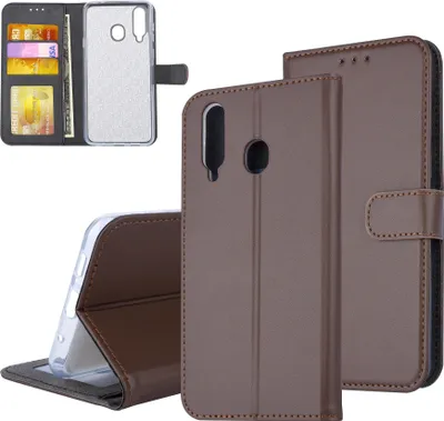 Produktbild von Samsung Galaxy A8s Card holder Brown Book type case for Galaxy A8s Magnetic closure