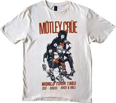 Obrázek produktu pro Mötley Crüe World Tour Vintage White 2XL Tričko