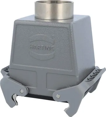 Image de HARTING Han 32B Boîtier d'accouplement haut, 1xPG36 sortie de câble droite, avec 2 étriers transversaux Raccord vissé PG36 Plage de serrage