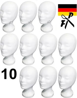 Produktbild von 10 x FP Styroporkopf Perückenkopf Dekokopf TOP Markenqualität aus Deutschland