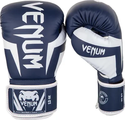 Immagine prodotto di Guantoni da boxe Venum Elite, bianchi/blu navy, 8 oz