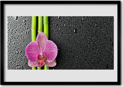 Produktbild von Bild 100x70 MDF-Rahmen Wandkunst Bambus Blume Pflanze Natur