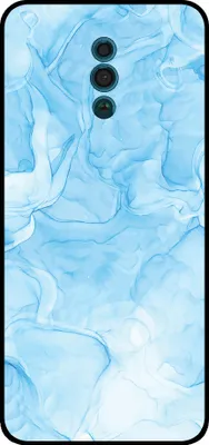 Produktbild von Smartphonica Telefon Fall geeignet für Oppo Reno mit Marmor-Druck - TPU zurück Abdeckung Fall Marmor-Design - Hellblau