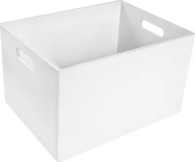 Obrázok produktu pre Creative Deco Biela drevená prepravka na ovocie | 39x29x23cm (+/-1cm) | s držadlami | bez veka | drevená prepravka drevená prepravka drevená prepravka| na dokumenty cennosti