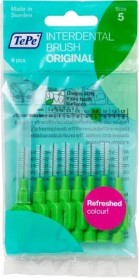 Zdjęcie produktu dla TePe - Szczoteczka międzyzębowa Normal (0,8 mm zielona 8 szt.) - szczoteczki międzyzębowe