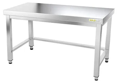 Zdjęcie produktu dla Stół roboczy ze stali nierdzewnej, podstawa 1600 x 600 mm, wzmocniony - GOLDINOX