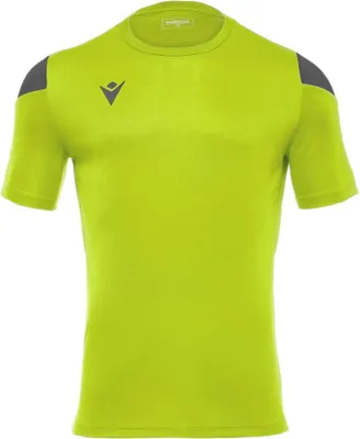Immagine prodotto di Maglia da calcio Macron Polis a maniche corte da uomo - Giallo neon / Antracite