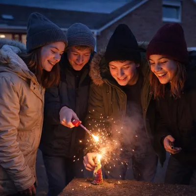 Immagine prodotto di Set di Capodanno 2026 - perfetto per feste, Capodanno e occasioni di festa piene di divertimento e atmosfera - set con 165 pezzi (Pyro Mix)
