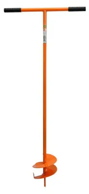 FLO Handerdbohrer F250 mit 25 cm Spiralbohrer und Metallstiel