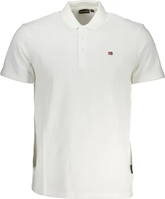 Produktbild von Elegantes Herren-Poloshirt in Weiß mit Stickerei und Logodetail