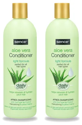 Image de 2 flacons de revitalisant à l'aloe vera Sence - Hydratant - 400 ml - Pack avantageux - 2 pièces