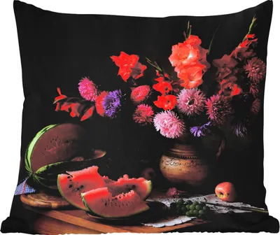 Produktbild von MuchoWow® Outdoor Kissen - Farben - Stillleben - Obst - 50x50 cm - Wetterfest - Lounge Kissen - Komfortabel - Kissen mit Bild