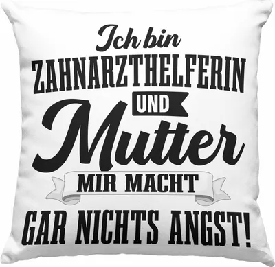 Produktbild von Trendation - Zahnarzthelferin Deko-Kissen mit Füllung 40x40 Geschenk Lustig Zahnarzt Damen Kollegin Geschenkidee Zahnmedizinische Fachangestellte Mutter (Grau)