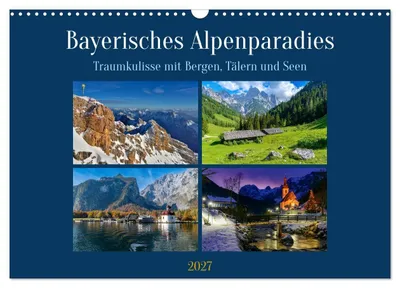 Produktbild von Bayerisches Alpenparadies (Wandkalender 2027 DIN A3 quer), CALVENDO Monatskalender