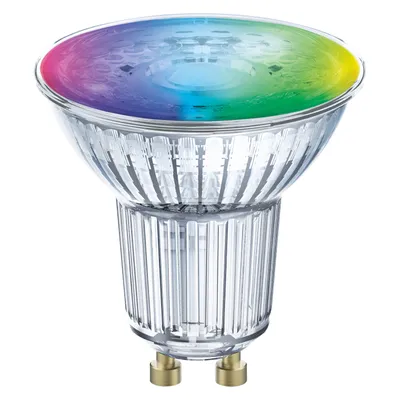 Produktbild von LEDVANCE Smarte LED Reflektor GU10, Bluetooth Mesh, RGB & Weißlicht, 40W Ersatz, Sprachsteuerung kompatibel, dimmbar, energiesparend, 2700-6500K, einfache Installation, 1er Pack