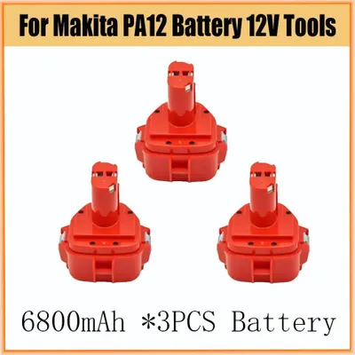 Image de Batterie de rechange - PA12 Ni-MH - 12 V - 6800 mAh - Lot de 3 - Compatible avec les modèles 1220/1222/1233/1234/1235/192598-2 - Pour 6213D/6217D/6227D/6313D