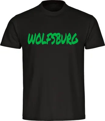 Produktbild von multifanshop Herren T-Shirt - Wolfsburg - Textmarker, schwarz, Größe 4XL